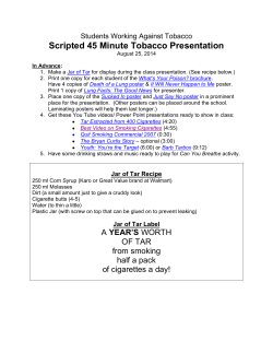 45 Minute Scripted Tobacco Presentation