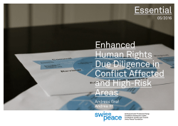 Enhanced Human Rights Due Diligence in Conflict