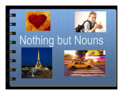 Nothing but Nouns - Diboll High School