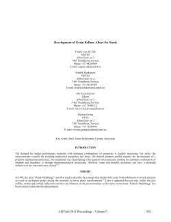 Development of Grain Refiner Alloys for Steels