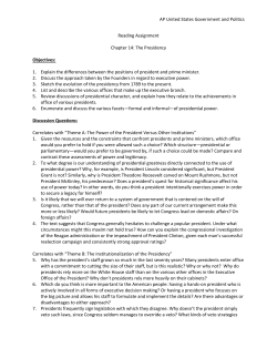 AP United States Government and Politics Reading Assignment