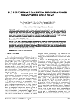 PLC Performance evaluation through a power transformer using