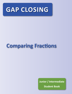 Gap Closing J/I Student Book: Comparing Fractions