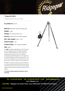 Accredited To: EN 795 Weight: 17.6kg Min / Max Height: 1.68m