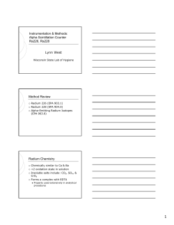 Alpha scintillation counter: Ra226, Ra228