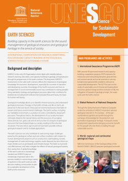 cience for Sustainable Development