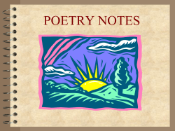 Poetry Introduction