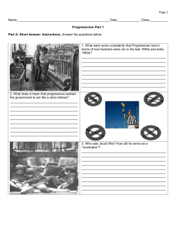 04 Work Sheet Progressivism Part 1
