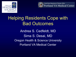 Helping Residents Cope with Bad Outcomes