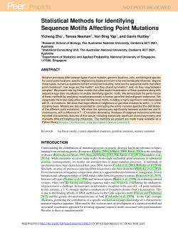 Statistical methods for identifying sequence motifs affecting point