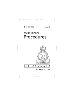 Mess Dinner Procedures