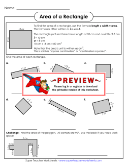 Area of a Rectangle - Super Teacher Worksheets