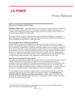 (Page 1 of 3) Large US Auto Insurers Drag Industrywide