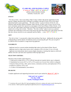 claro sr. and maxima capili &ldquo;the gift of aloha&rdquo;