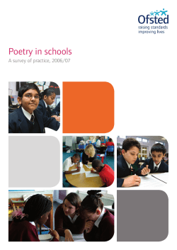 Poetry in schools