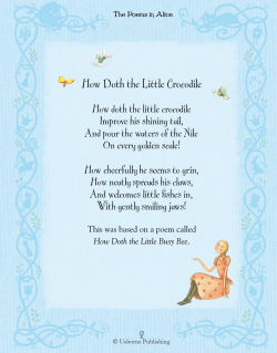 How Doth the Little Crocodile