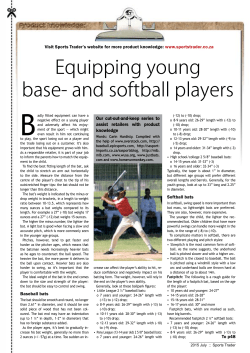 Equipping young base- and softball players