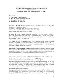 Due by 1:25 PM MT, Monday March 5th