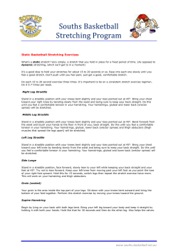 Souths Basketball Stretching Program