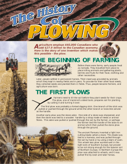 History of Plowing