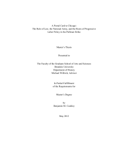 A Postal Card to Chicago: The Role of Law, the