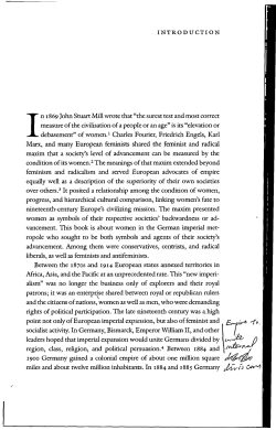 I n 1869 John Stuart Mill wrote that "the surest test and most correct