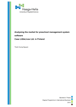 Analysing the market for preschool management system