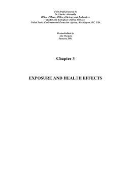Chapter 3 EXPOSURE AND HEALTH EFFECTS
