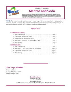 Mentos and Soda - What is Rock