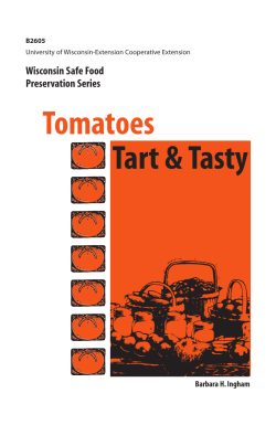 Tomatoes Tart and Tasty () - Pepin County Extension office