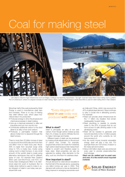 Coal for making steel