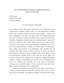 The iconic indexicality of photography