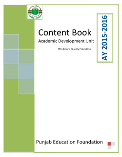 Content Book for Higher Secondary Schools QATs Academic Year