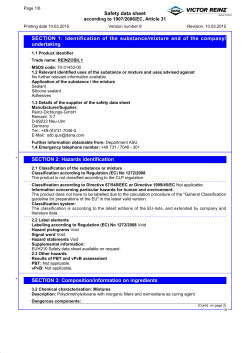 Safety data sheet SECTION 1 - REINZ-Dichtungs-GmbH