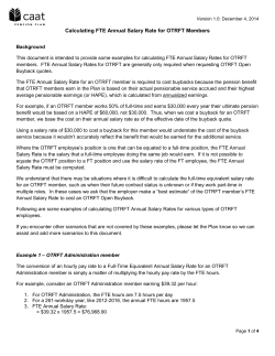Calculating FTE Annual Salary Rate for OTRFT
