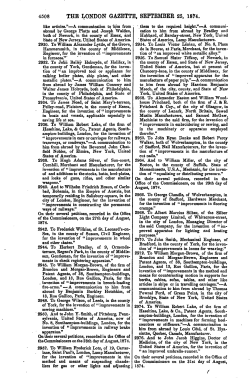 4508 THE LONDON GAZETTE, SEPTEMBER 25, 1874.