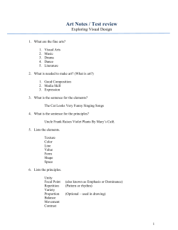 Art Notes / Test Review