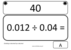 Dividing a decimal by a decimal