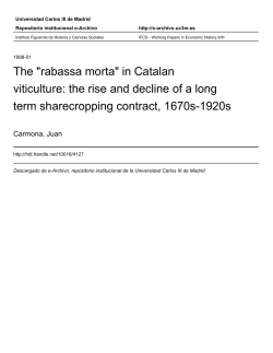 "rabassa morta" in Catalan viticulture: the rise and decline of a long
