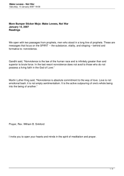 Make Levees - Not War