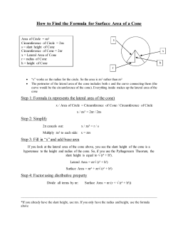 How to Find the Formula for Surface Area of a Cone