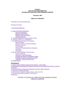 The Technology Identification Subgroup Report