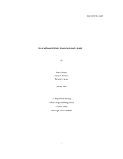 Sorbents for mercury removal from flue gas