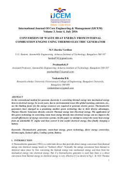 conversion of waste heat energy from internal combustion