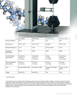 Natural Rubber Physical Properties