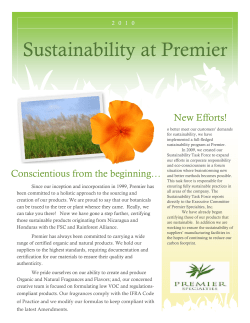Sustainability report - Premier Specialties, Inc.