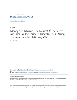 Money And Intrigue: The Nature Of The Secret Aid Prior To The