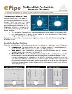 Flexible and Rigid Pipe Installation Review and Discussion