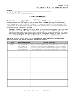 Scarlet Ibis Project Online