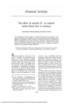 The effect of arterial PO2 on relative retinal blood flow in